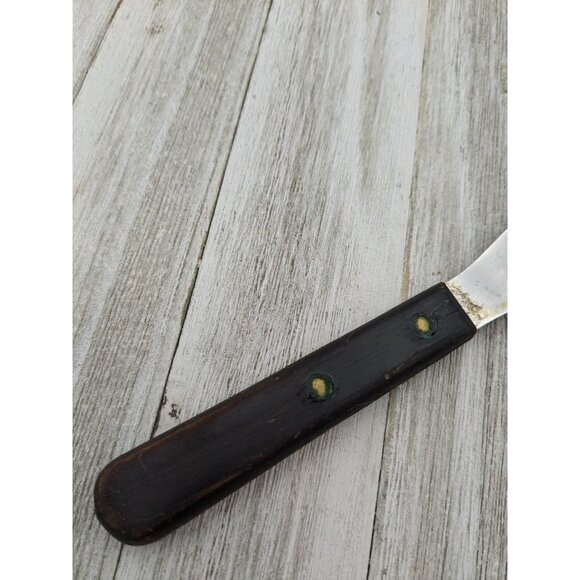 Vintage Geneva Forge Stainless Steel Spatula Cake Icing Wood Handle 7 1/2" - Picture 6 of 9